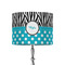 Dots & Zebra 8" Drum Lamp Shade - Fabric (Personalized)