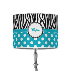Dots & Zebra 8" Drum Lamp Shade - Poly-film (Personalized)