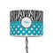 Dots & Zebra 8" Drum Lampshade - ON STAND (Poly Film)