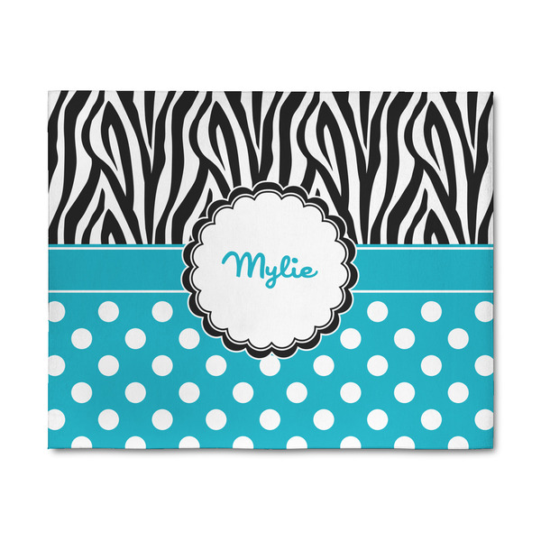 Custom Dots & Zebra 8' x 10' Indoor Area Rug (Personalized)