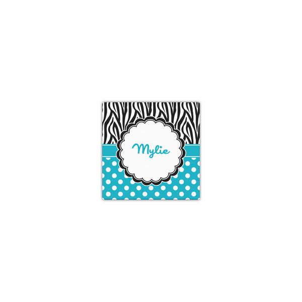 Dots & Zebra 8x8 - Canvas Print - Front View