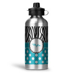 Dots & Zebra Water Bottle - Aluminum - 20 oz (Personalized)