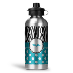 Dots & Zebra Water Bottles - 20 oz - Aluminum (Personalized)