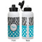 Dots & Zebra Aluminum Water Bottle - White APPROVAL