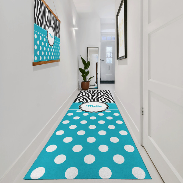 Dots & Zebra Area Rug Sizes - In Context (vertical)