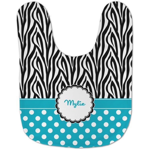 Dots & Zebra Baby Bib - AFT flat