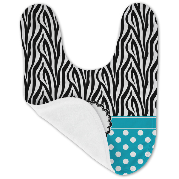 Dots & Zebra Baby Bib - AFT folded