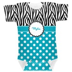Dots & Zebra Baby Bodysuit (Personalized)