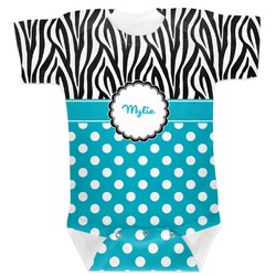 Dots & Zebra Baby Bodysuit (Personalized)