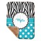 Dots & Zebra Sherpa Baby Blanket - 30" x 40" w/ Name or Text