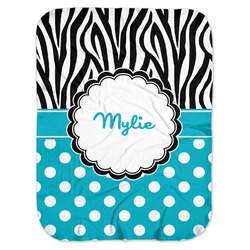 Dots & Zebra Baby Swaddling Blanket (Personalized)