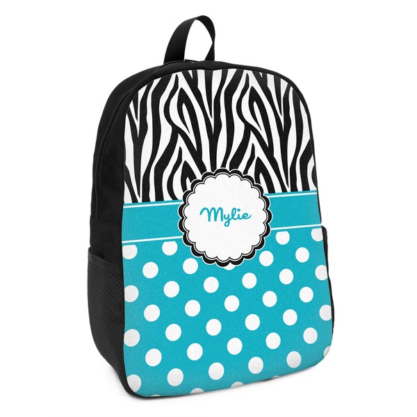 Custom Dots & Zebra Kids Backpack (Personalized)