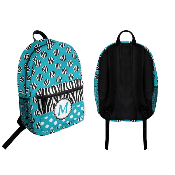 Dots & Zebra Backpack front and back - Apvl