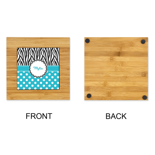 Dots & Zebra Bamboo Trivet with 6" Tile - APPROVAL