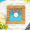 Dots & Zebra Bamboo Trivet with 6" Tile - LIFESTYLE