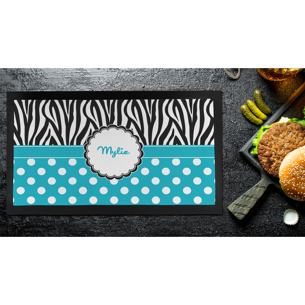 Dots & Zebra Bar Mat - Small - LIFESTYLE