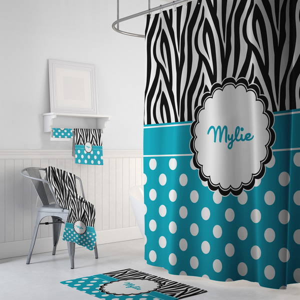 Dots & Zebra Bath Towel Sets - 3-piece - In Context