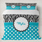 Dots & Zebra Duvet Cover Set - King (Personalized)