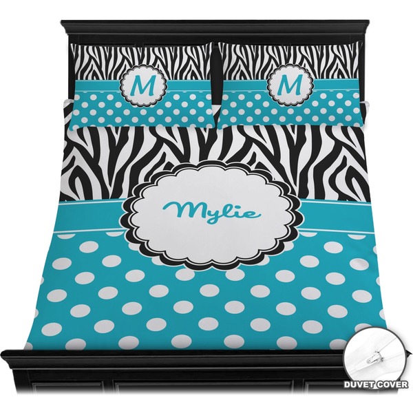 Dots & Zebra Bedding Set (Queen) - Duvet
