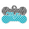 Dots & Zebra Bone Shaped Dog ID Tag (Personalized)