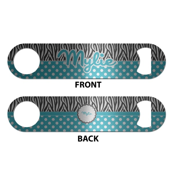 Dots & Zebra Bottle Opener - Front & Back