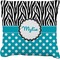 Dots & Zebra Faux-Linen Throw Pillow 26" (Personalized)