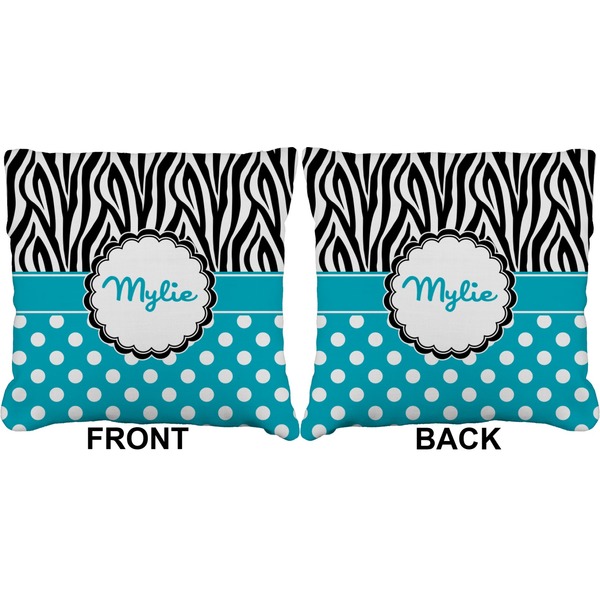 Dots & Zebra Burlap Pillow Approval