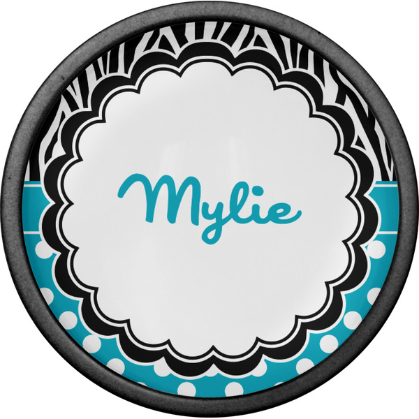 Dots & Zebra Cabinet Knob - Black - Front