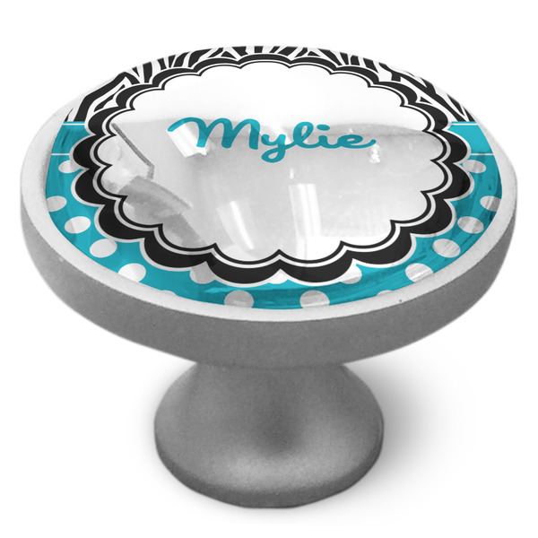 Custom Dots & Zebra Cabinet Knob (Personalized)