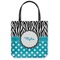 Dots & Zebra Canvas Tote Bag (Personalized)