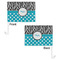 Dots & Zebra Car Flag - 11" x 8" - Front & Back View