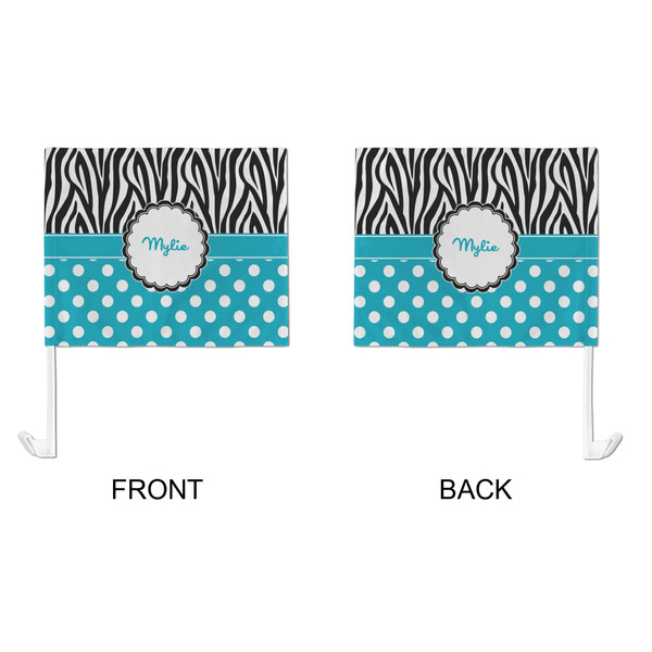 Dots & Zebra Car Flag - Large - APPROVAL