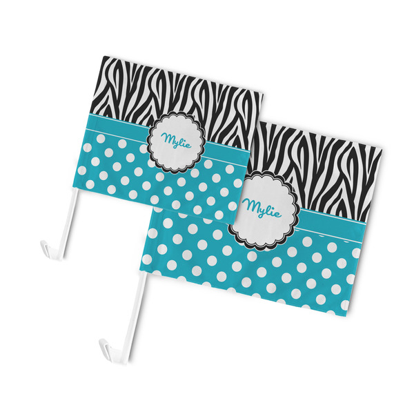 Dots & Zebra Car Flags - PARENT MAIN (both sizes)
