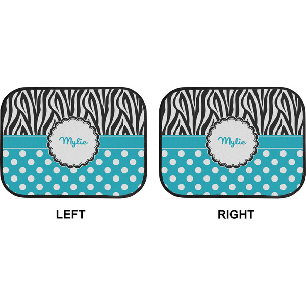 Dots & Zebra Car Floor Mats (Back Seat) (Approval)