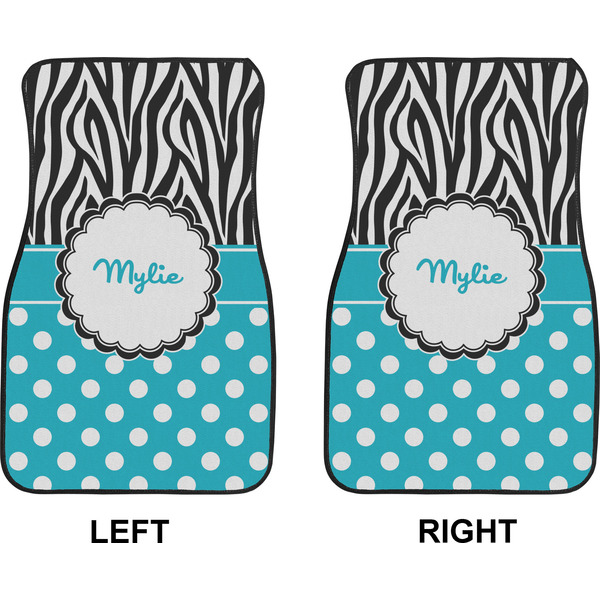 Dots & Zebra Car Mat Front - Approval