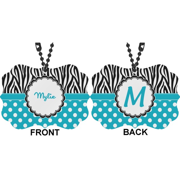 Dots & Zebra Car Ornament (Approval)