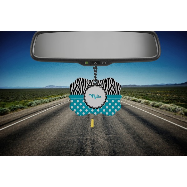 Dots & Zebra Car Ornament (Road)