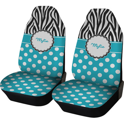 Dots & Zebra Car Seat Covers (Set of Two) (Personalized)