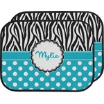 Dots & Zebra Car Floor Mats (Back Seat) (Personalized)
