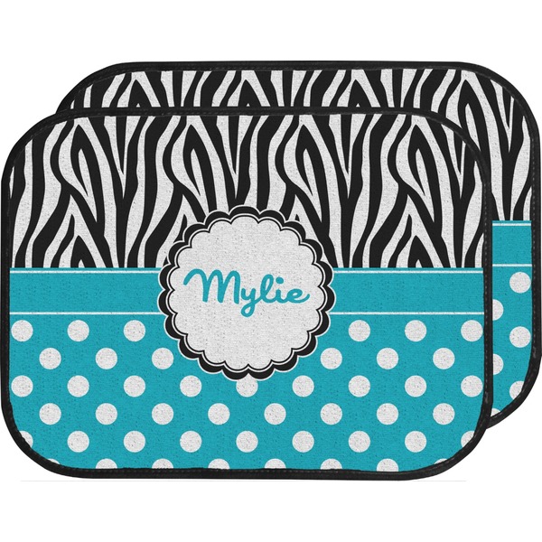 Dots & Zebra Custom Car Floor Mats Set (2Front & 2Back)