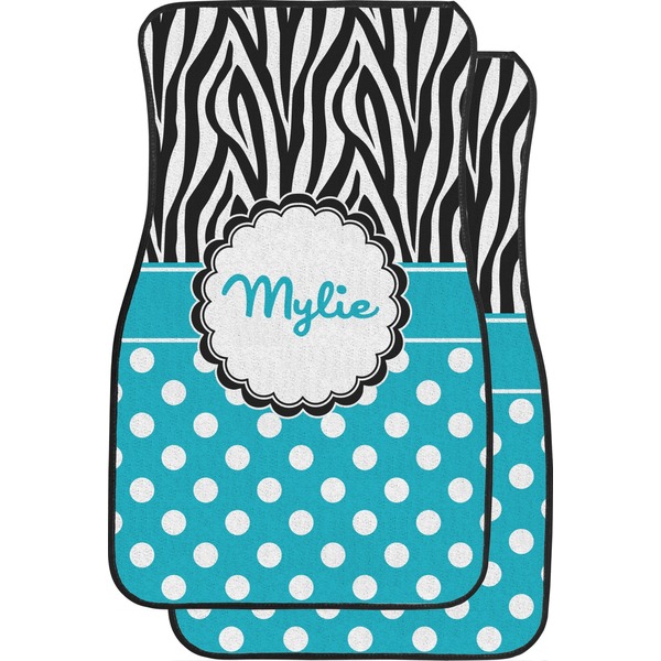 Custom Dots & Zebra Car Floor Mats (Personalized)