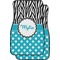 Dots & Zebra Car Floor Mats (Personalized)