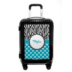 Dots & Zebra Carry On Hard Shell Suitcase (Personalized)