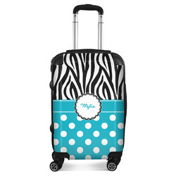 Dots & Zebra Suitcase - 20" Carry On (Personalized)