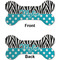 Dots & Zebra Ceramic Flat Ornament - Bone Front & Back (APPROVAL)