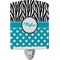 Dots & Zebra Ceramic Night Light (Personalized)