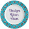 Dots & Zebra Ceramic Dinner Plates (Set of 4) (Personalized)