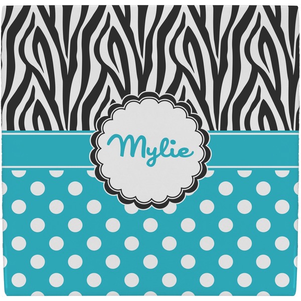 Custom Dots & Zebra Ceramic Tile Hot Pad (Personalized)