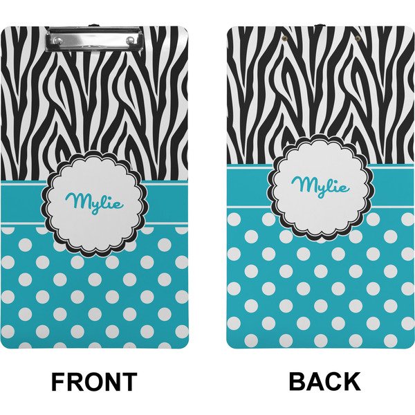Dots & Zebra Clipboard (Legal) (Front + Back)