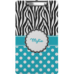 Dots & Zebra Clipboard (Legal Size) w/ Name or Text